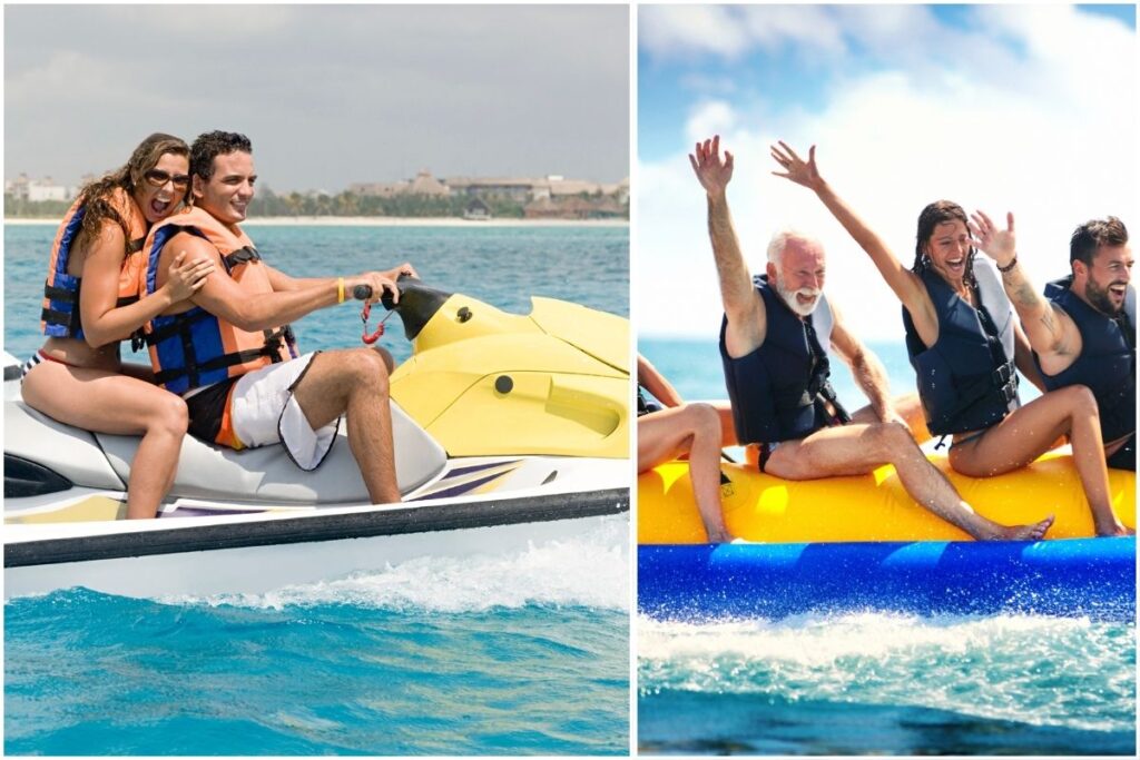 Bali Water Adventure & Departure
Make a splash before you say goodbye to Bali.
Wrap up your Bali holiday with some fun in the sun! Head to Tanjung Benoa Beach, Bali’s water sports hub, for an adrenaline-pumping experience. Enjoy a thrilling 15-minute Jet Ski ride and a wild 15-minute Banana Boat ride across the sparkling ocean. It’s the perfect way to end your trip with a burst of excitement. Afterward, depending on your flight schedule, we’ll drop you off at your hotel or directly at the airport with unforgettable memories from Bali.